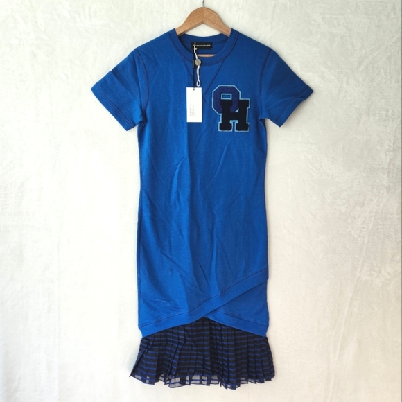 Ostwald Helgason Authentic Design Sweatshirt Dress Silk Wool Blend NWT Orig $400 - Picture 2 of 8